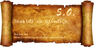 Steklács Olivér névjegykártya