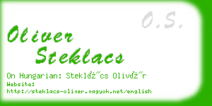 oliver steklacs business card